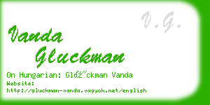 vanda gluckman business card
